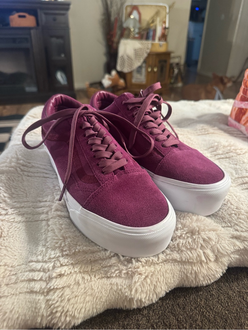 Vans Women's Suede Platform Sneakers - Plum